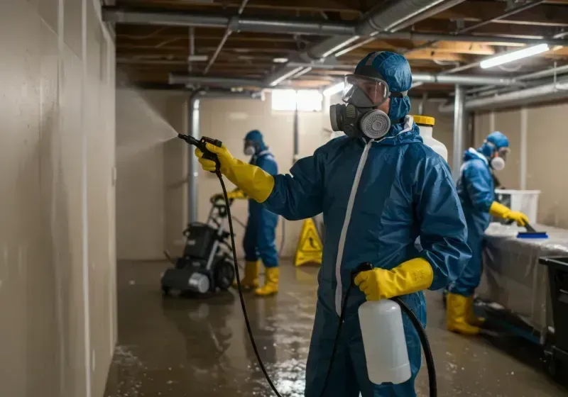 Basement Sanitization and Antimicrobial Treatment process in Shady Side, MD